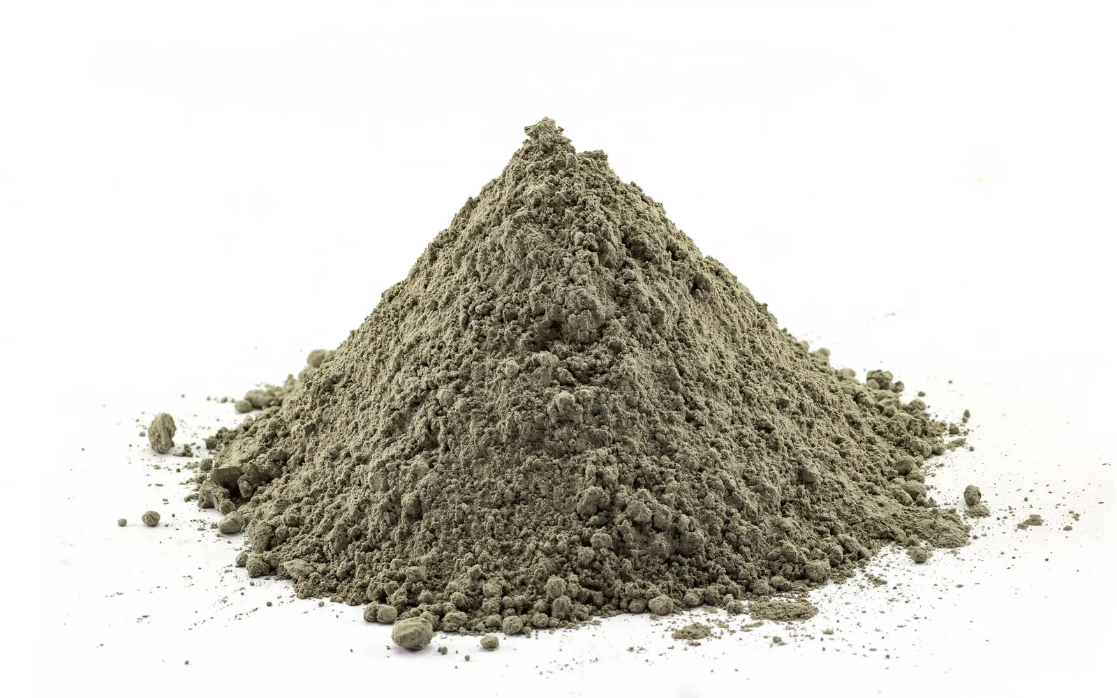 Pile of fine grey powder representing UKCP powder additives