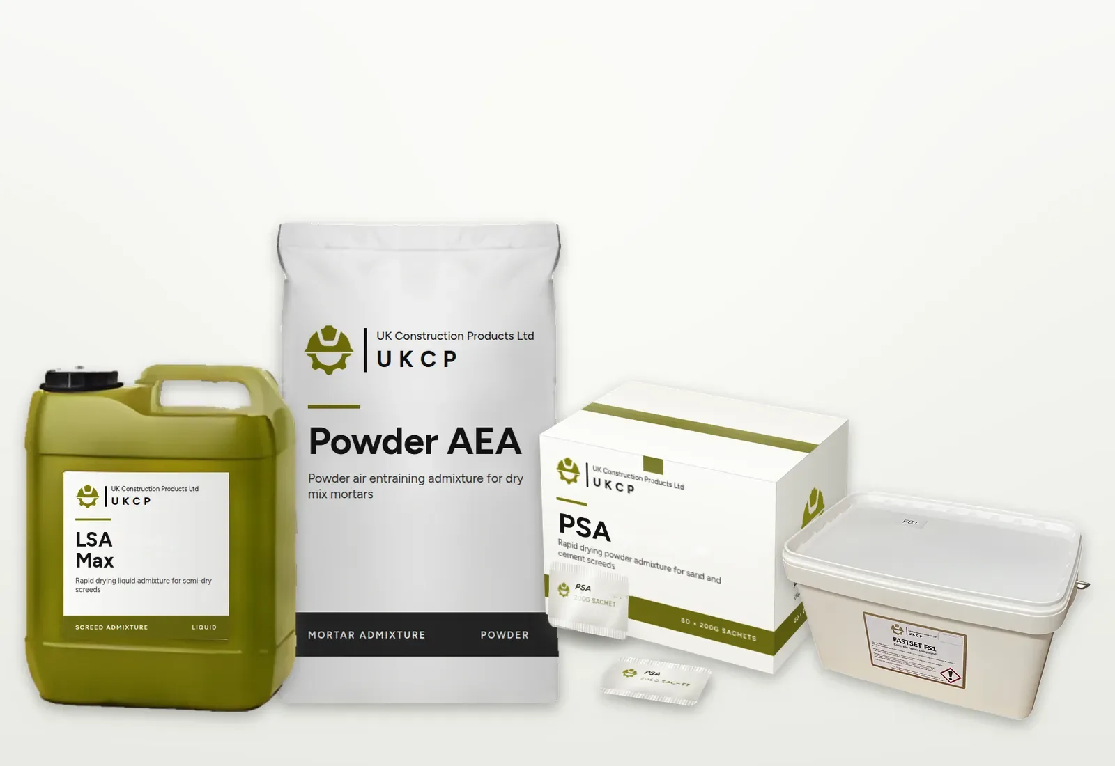 UKCP LSA Max, Powder AEA, PSA and FASTSET products
