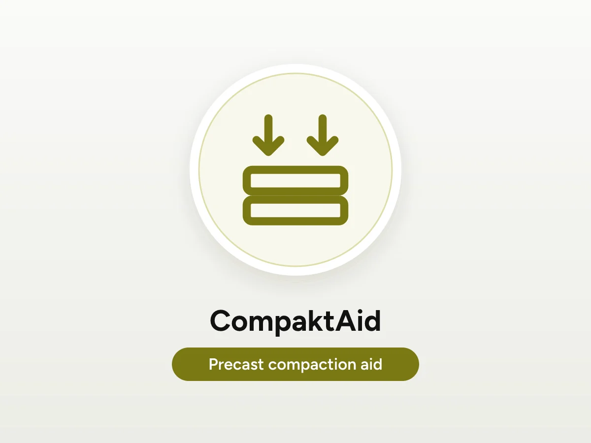 Compressed blocks icon representing CompaktAid precast compaction aid