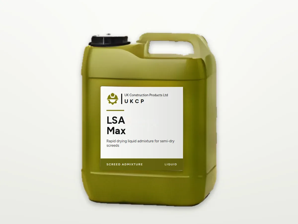 LSA Max liquid screed admixture from UK Construction Products