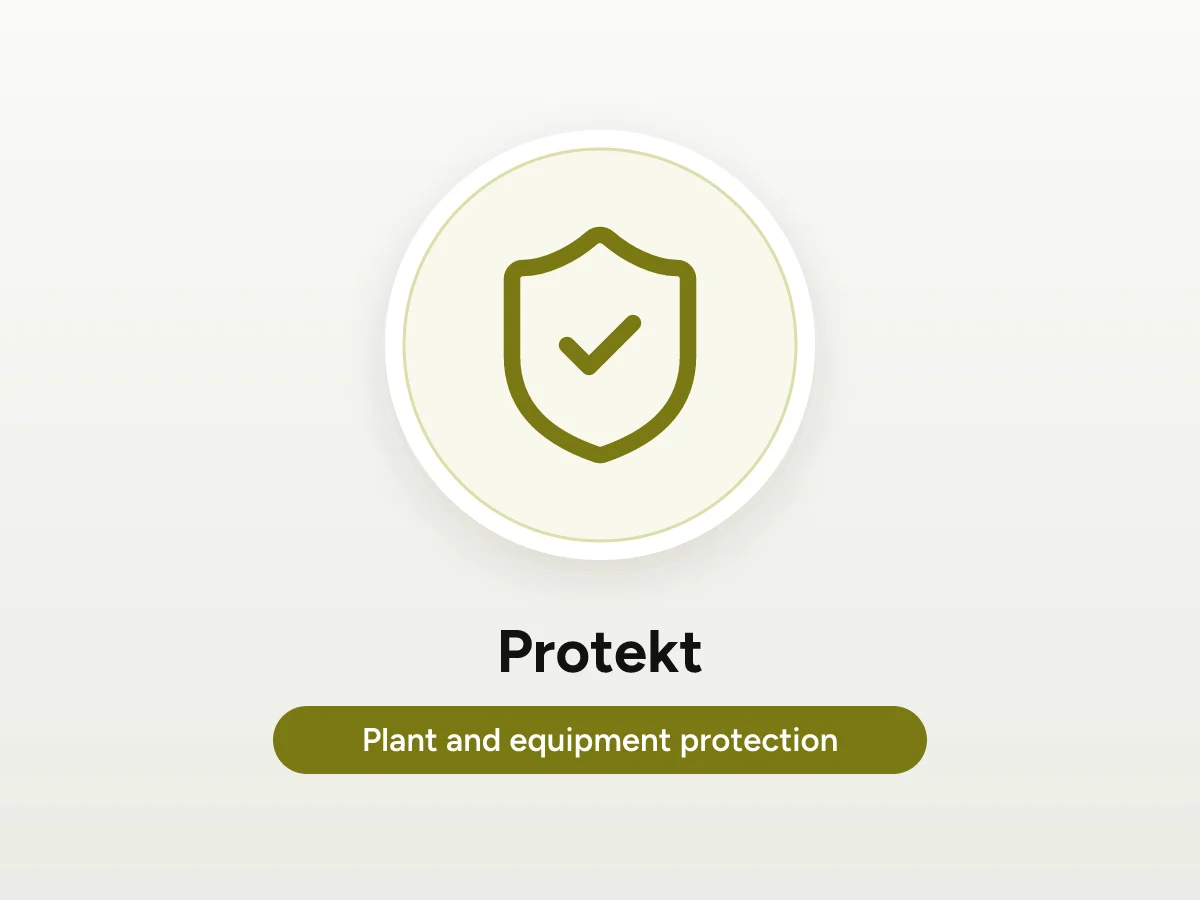 Shield icon representing Protekt plant and equipment protection